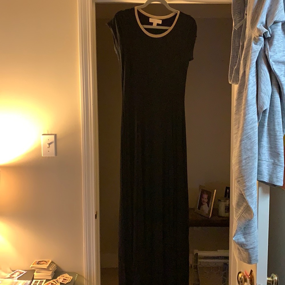 Michael Kors Black Dress with Gold Collar